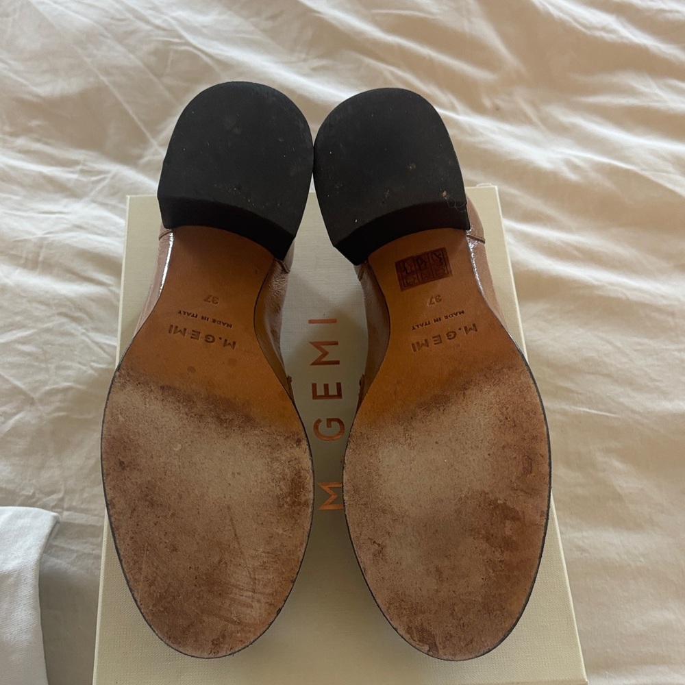 M. Gemi Tan Leather Slip-On Loafers - Picture 4 of 4